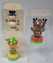 Solar Powered Dancing Christmas House Figures Reindeer Elf Snowman