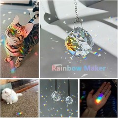 Crystal Prism Ball Sun Catcher – 24 Pack 20mm Hanging Decor for Windows, Wedd…