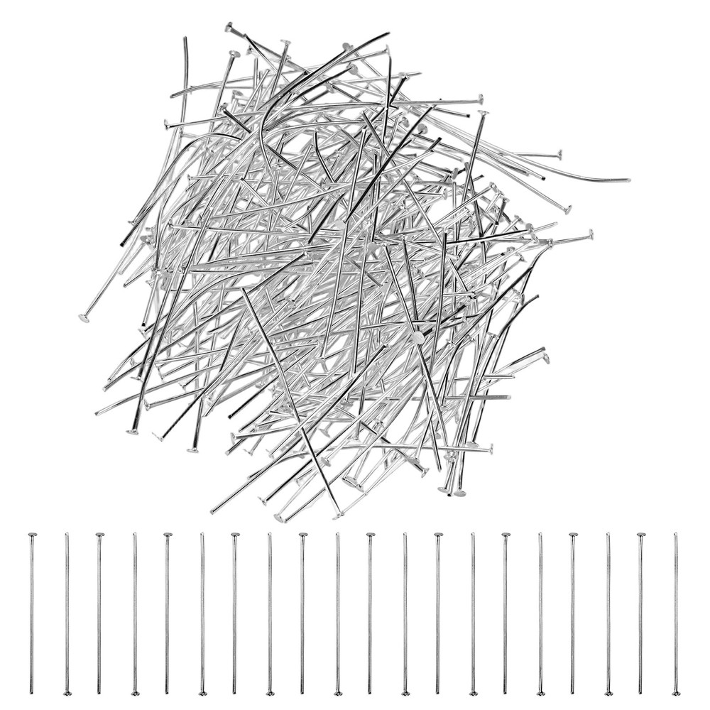 200-Pack 45mm Iron Chandelier Connector Clip Pins [Rhodium-Colored]