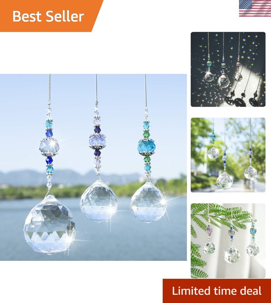 Versatile 3-Piece Crystal Rainbow Maker Prisms – Perfect for Every Occasion