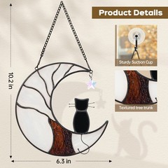 Outdoor/Indoor Moonlight Cat Lantern – Garden & Christmas Hanging Pendant
