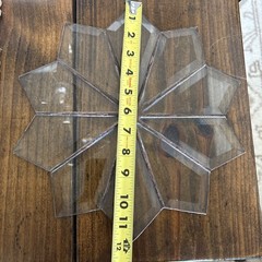 Vintage 12” Clear Stained Beveled Glass Star Snowflake Sun-catcher Hanging
