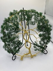 Infinity Tree Of Life Wall Hanging 10In Ring Gold Green Copper Wire Handcrafted