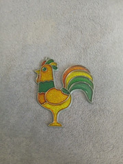 Vintage Rooster Sun Catcher 3 1/2″ x 4 1/2″