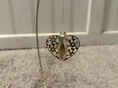 Swarovski Golden Shadow Heart Christmas Ornament 1140006 Crystal Retired No Box