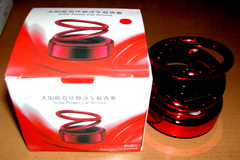 LOT OF 4 – SOLAR POWERED CAR AROMA WIZARD! – RED BLUE SILVER & BLACK