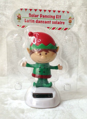 Solar Dancing Santa & Elf 4″ Figurines – Christmas / Holiday – NEW – 2 in Set