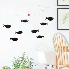 Fish Kinetic Sculpture Art Baby Nursery Mobile Hanging Kids Room Home Décor Gift