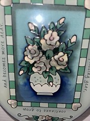 Joan Baker Suncatcher Haint-Painted Stained Glass 5×7 “A Grandmother’s Love”