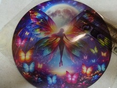 COLORED BUTTERFLY & FAIRY SUNCATCHER SALE 8″ Hang Round Acrylic Window Reflector