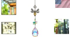 Charming Bee Rhinestone Suncatcher: Illuminate Your Space with Colorful Prisms