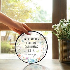 Mummy Gifts: Stained Glass Sun Catcher, Round Wall Art for Mother’s Day Decor