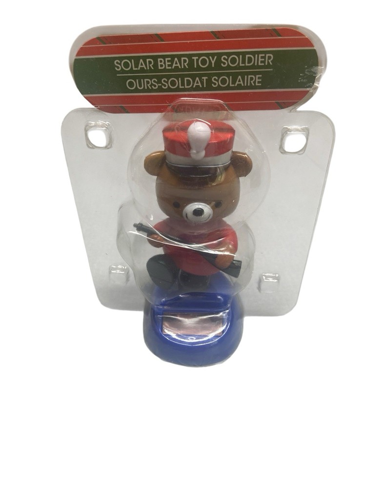Solar-Powered Dancing Bear Toy Soldier