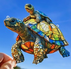 New Suncatcher Multicolor Turtle 6″ Combined Shipping Gift