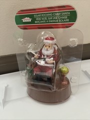 Solar Powered Dancing Toy – Christmas Santa In Rocking Chair With Globe Working