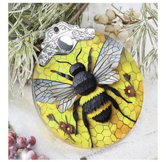 Bumblebee Stained Glass Tree/Window Ornament – Bee Lover Gift Suncatcher