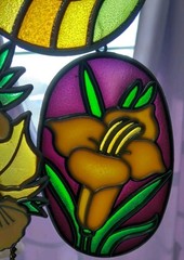 Set Of 5 Stain Glass Sun Catchers
