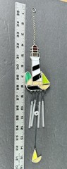 Light House & Sail Boat Stained Glass Suncatcher & Wind Chime