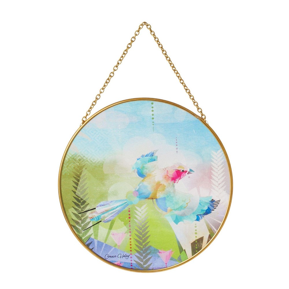 Bird in Flight Suncatcher Izzy and Oliver 15 cm Round Glass Hanging Chain