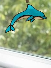 NEW Medium Dolphin Window Sun-catcher.
