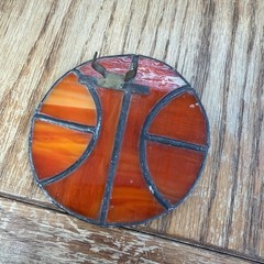 Set Of 3 Vintage Stained Glass Leaded Sun Catchers Mixed Natural Patina 1970’s