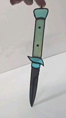 Authentic Stained Glass Knife Suncatcher