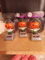 3 Solar Dancing Pumpkins in original packaging