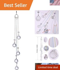 Vibrant 5-Piece Crystal Prism Hanging Ornament – Perfect Gift for Any Occasion