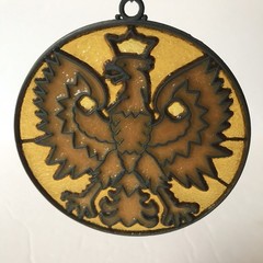 Vintage Suncatcher Bird Wings Phoenix Yellow Talon Window Decor Artsy Kitsch MCM