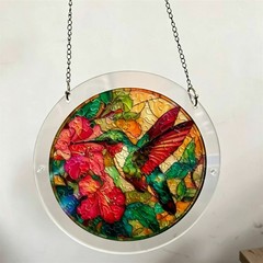 Acrylic Colorful Birds Sun Catcher 2D Flat Puzzle Window Spring Decor Wall