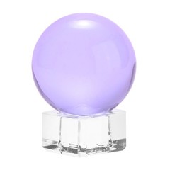 40mm/1.6 Inch K9 Crystal Glass Ball with Stand Solid Crystal Ball [Purple]