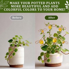 6 Pcs Dragonfly Plant Trellis for Potted Small Copper Garden Decorative Plant…