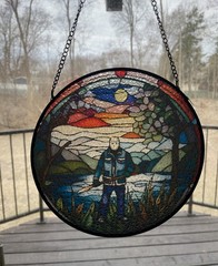 Friday the 13th Jason Voorhees Stained Glass Window Hanging Suncatcher Brand New