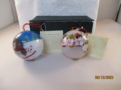 Cat/Kitten Painted Glass Ornaments
