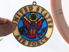 United States Air Force Stained Acrylic Window Suncatcher Hanging 3-1/2″