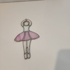 Stained Glass Suncatcher Ballerina Dancer