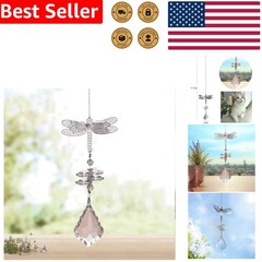 Clear Crystal Dragonfly Suncatcher Window Hanging Rainbow Prism Christmas Decor
