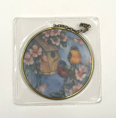 Enesco Via Vermont ArtCatchers Birdhouse Two Birds Printed Suncatcher