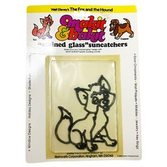 THE FOX & THE HOUND STAINED GLASS SUNCATCHER VINTAGE (1) Toy Disney Amakit