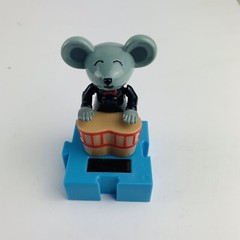DRUMMER MOUSE MUSICIAN SOLAR DANCER BOBBLE HEAD TOY SINGER