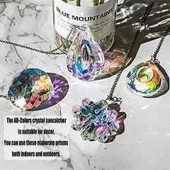 HDCRYSTALGIFTS 4Pcs Crystal Suncatchers for Window Hanging Sun Catchers Indoor R