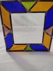 Sun Catcher With Edge Flower Multicolor Stain Glass 9″ 5 X 9″ 5