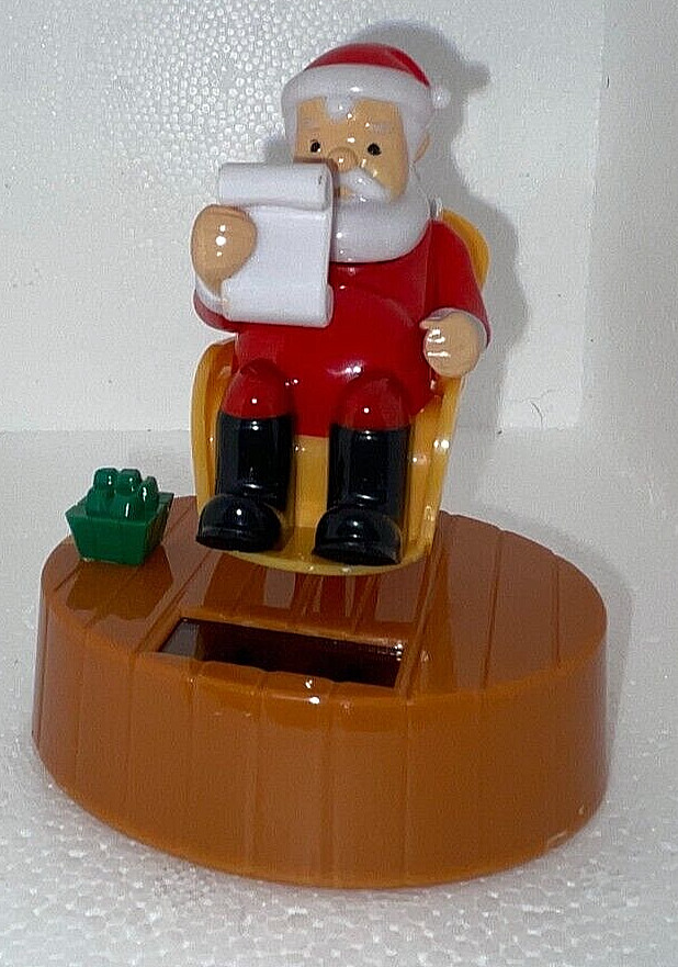 Solar Dancing Toy Bobble Head Solar Cute Santa In A Rocking Chair Christmas xmas
