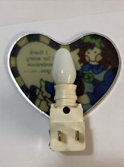 Joan Baker Stained Hand Painted Glass Night Light Designs Rare Vintage