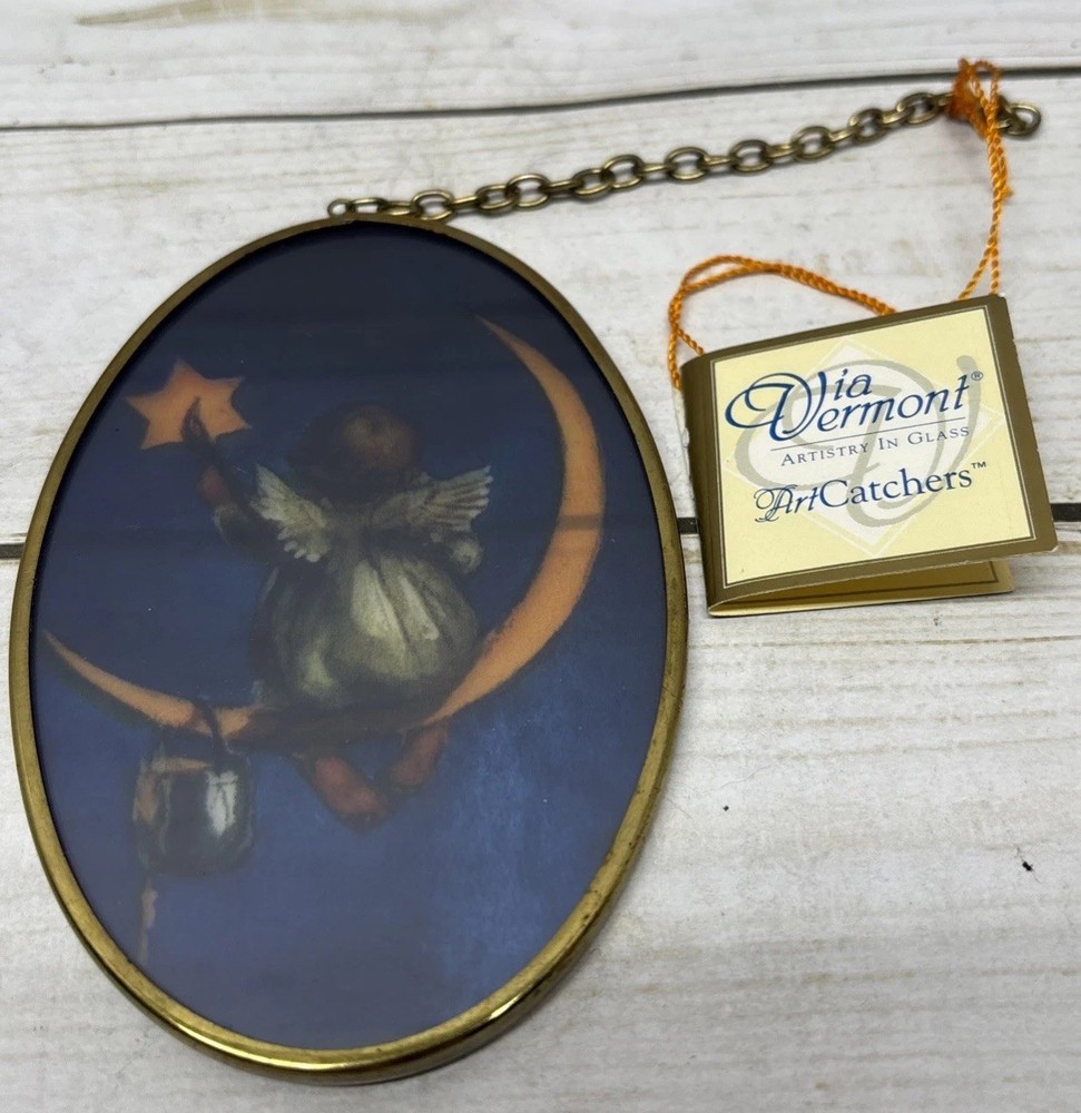 Via Vermont Art Catcher Angle Sitting On The Moon 4.5” Vintage 1995