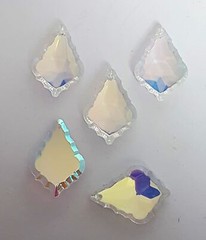 10x 38mm Crystal Suncatcher Baroque Starflake french cut pendant prism beads