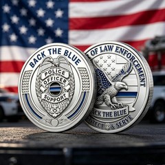 Embossed Commemorative Coin Patriotic Home Decor Holiday Memorial Gift Keepsake