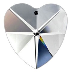 Asfour Crystal Rainbow Maker Prism Sun Catcher Prisms 28mm Heart Clear- 1 Hole