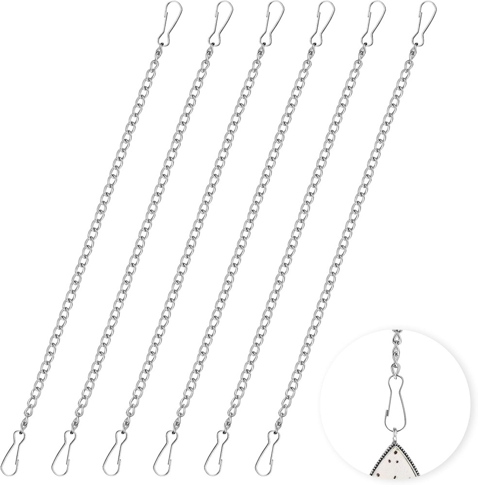 6 Pcs Stain Glass Window Hanging Chain, 20 Inch Picture Hanging Chain, Hanging C