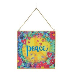 Izzy and Oliver Inspirivity by Jennifer Wagner Peace Hanging Window Suncatcher